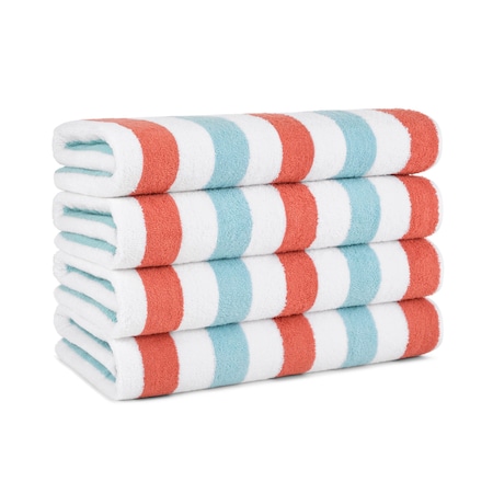 Monarch Brands Cabo Cabana Towels, Orange/Blue, 24PK CABOCABANA-OR/BL-CS